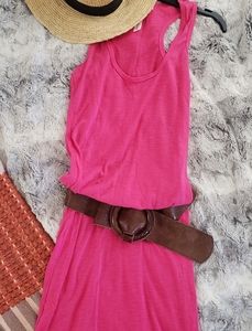 Womens Pink Razorback Cotten Dress